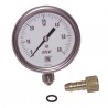 Manomètre acier à capsule Ø 63mm, 0/60mbar, avec visseries