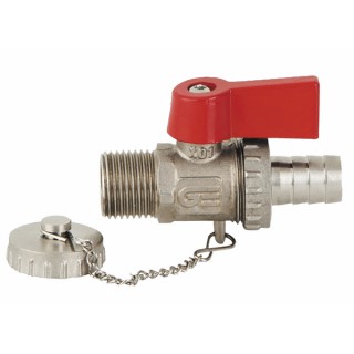 Robinet M1/2'' avec levier et bouchon F3/4'' avec tétine