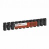 Barrette de raccordement à vis NYLBLOC - 2.5 mm² - 24 A - 12 bornes - noir - DIFF