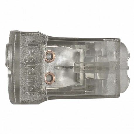 Barrette de connexion NYLBLOC auto pour fils rigides - bornes grises pour 2 fils (X 6)