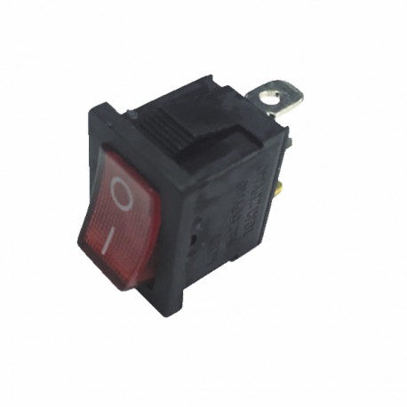 Interrupteur lumineux rouge 0/1 6A 3XFASTON