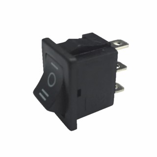 Interrupteur noir I/0/II 6A 3XFASTON