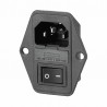 Prise VDE + interrupteur + porte-fusible 0/1 ovale