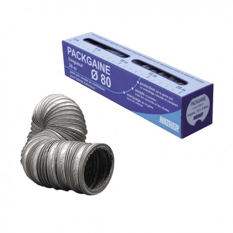 Gaine PVC souple Ø80mm x 20m dévidoir - DIFF