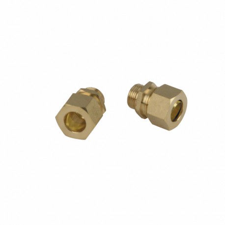 Raccord à olive droit M3/8" x tube 14mm (X 2)