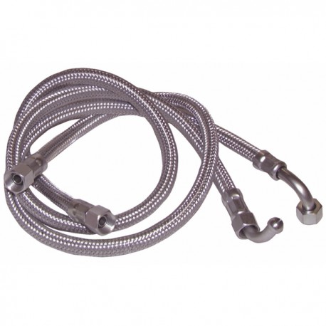 Flexible fioul F3/8" x F3/8" coudé 90° (X 2)