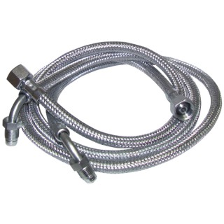 Flexible fioul 3/8" x 1/4 bague coudé 90° 900mm (X 2)