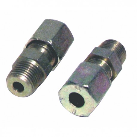 Raccord à bague droit M3/8" x tube 10mm (X 2) - DIFF