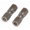 Raccord à bague droit tube 10mm x tube 10mm (X 2) - DIFF