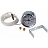 Thermomètre rond Ø 56mm, capillaire 1500mm, 0/120°C