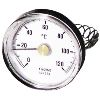 Thermomètre d'applique, Ø 63mm, 0/120°C