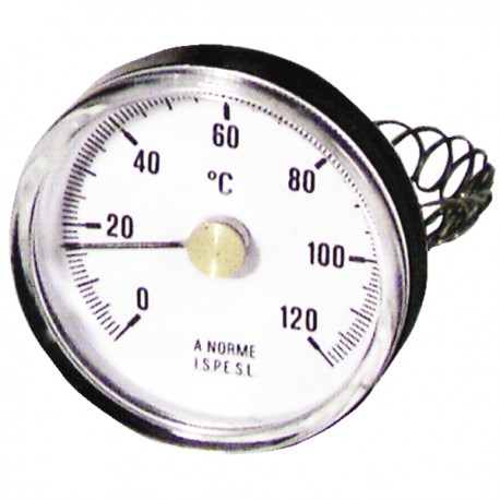 Thermomètre d'applique, Ø 63mm, 0/120°C