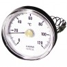 Thermomètre d'applique, Ø 63mm, 0/120°C