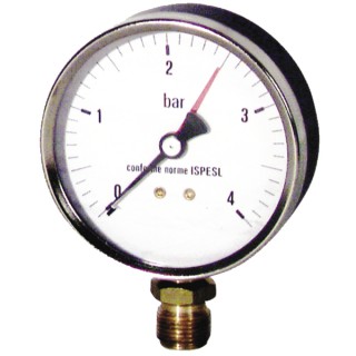 Manomètre ABS, sec non remplissable Ø 80mm, 0/4bar