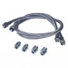 Flexible fioul droit 1000mm avec 4 raccords (X 2)