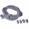 Flexible fioul coudé 1000mm avec 4 raccords (X 2)