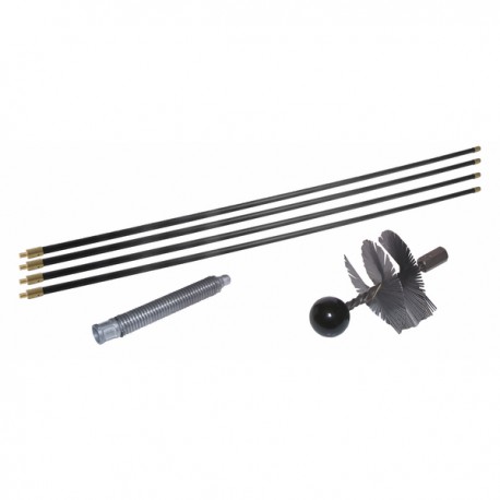 Kit ramonage 6m hérisson acier Ø125