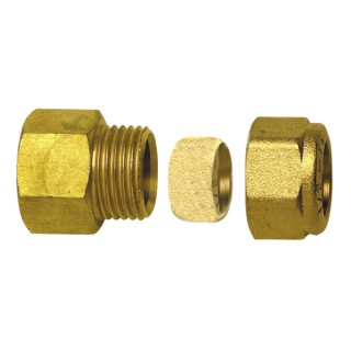 Raccord à bague droit F3/8" x tube 12mm (X 10) - DIFF