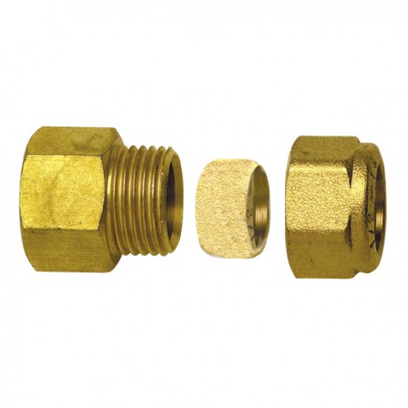 Raccord à bague droit F3/8" x tube 12mm (X 10)