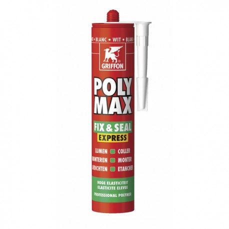Mastic d'étanchéité POLY MAX® FIX&SEAL EXPRESS Blanc 435G - GRIFFON : 6150450