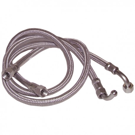 Flexible fioul F1/4"xF1/4" coudé 90° 1000 (X 2) - DIFF