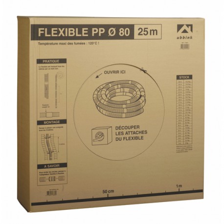 Conduit Ø80 PPTL flexible (X 50) - UBBINK : 330054