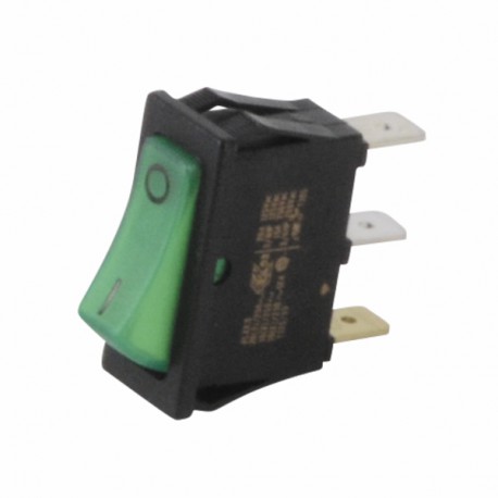 Interrupteur unipolaire noir/lumineux vert - DIFF pour Bosch : 87168121620