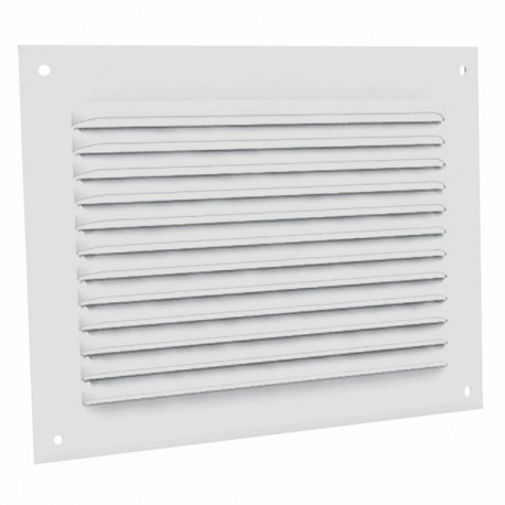 Grille à auvents en aluminium prélaqué blanc GA BL 200 x 200 - ANJOS : 6705