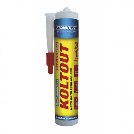 Colle de fixation polymère KOLTOUT EXPRESS blanc 290ml - AC MARCA IDEAL : 33300149