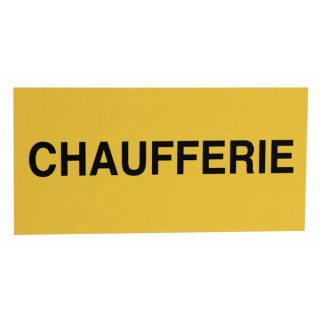 Étiquette rigide chaufferie