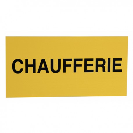 Étiquette rigide chaufferie