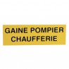 Étiquette rigide gaine pompier chaufferie