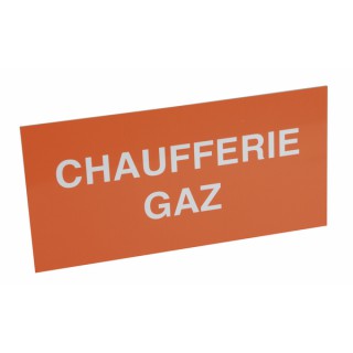 Étiquette rigide chaufferie gaz - DIFF