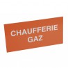 Étiquette rigide chaufferie gaz