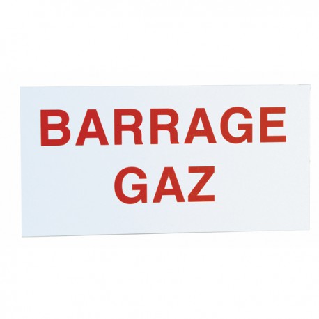 Étiquette rigide barrage gaz