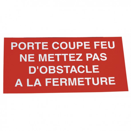 Étiquette rigide porte coupe-feu - DIFF