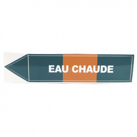 Étiquette souple adhésive eau chaude (X 10) - DIFF