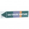 Étiquette souple adhésive eau chaude sanitaire (X 10)