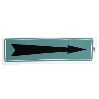 Étiquette souple adhésive flèche fond vert (X 10)