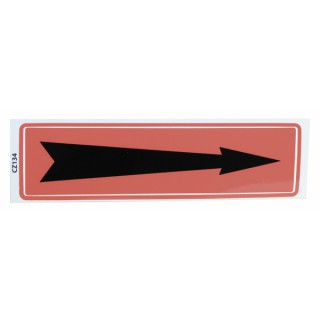 Étiquette souple adhésive flèche fond rouge (X 10) - DIFF