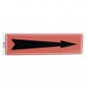 Étiquette souple adhésive flèche fond rouge (X 10)