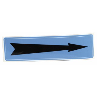 Étiquette souple adhésive flèche fond bleu (X 10)
