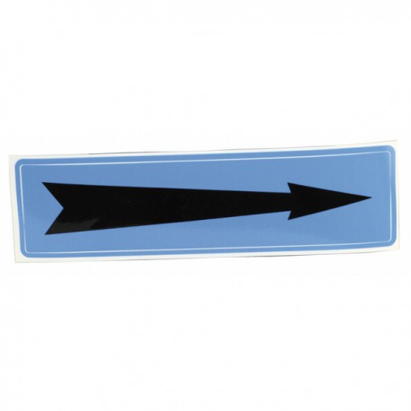 Étiquette souple adhésive flèche fond bleu (X 10)