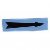 Étiquette souple adhésive flèche fond bleu (X 10)