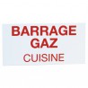 Étiquette rigide barrage gaz cuisine