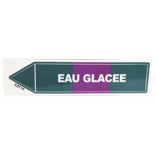 Étiquette souple adhésive eau glacée (X 10)