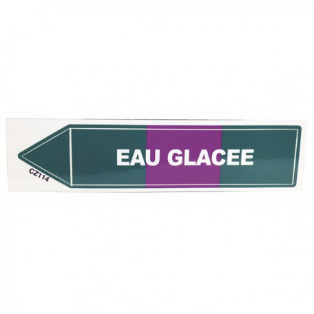 Étiquette souple adhésive eau glacée (X 10)