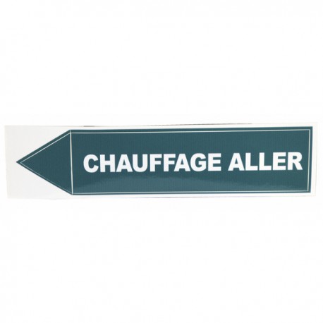 Étiquette souple adhésive chauffage aller (X 10)