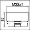Adaptateur pour aérateur CLINIC SNAP M22x1 - NEOPERL : FLEX1207