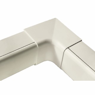 Angle intérieur goulotte condensat 25x25 blanc crème